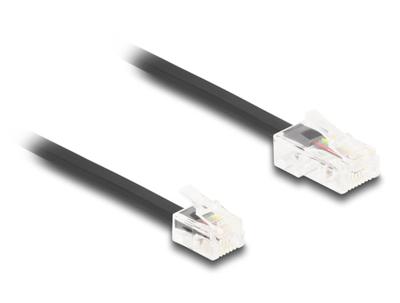 DeLOCK Telephone Cable RJ45 plug to RJ11 plug black 2 m