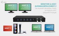 I-tec USB-C KVM Dock PRO for Three Hosts, Dual Video, with 2x Power Delivery, max 92W - thumbnail