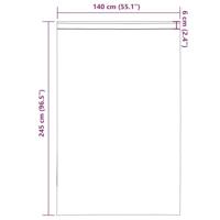 Gordijnen voile met roedezakken 2 st lichtgrijs - thumbnail