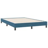 Boxspring zonder matras fluweel donkerblauw 140x220 cm - thumbnail