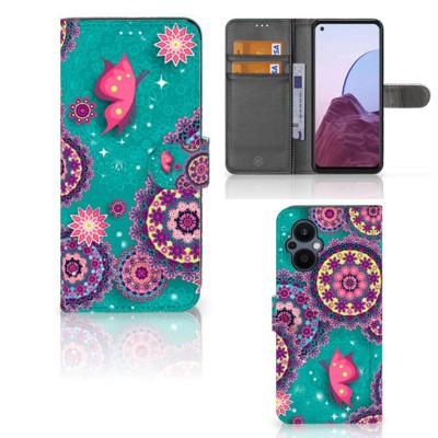 OPPO Reno 8 Lite | OnePlus Nord N20 Hoesje Cirkels en Vlinders OPPO Reno 8 Lite | OnePlus Nord N20 Hoesje Cirkels en Vlinders