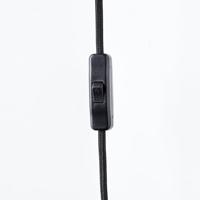 Brilliant WandlampBenny zwart met hout - 99705/76 - thumbnail