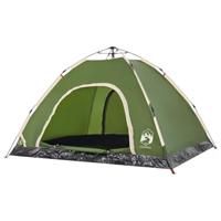 VidaXL Tent 4-persoons snelontgrendeling groen - thumbnail