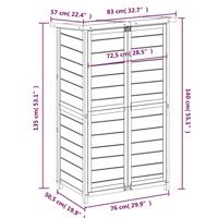 VidaXL Tuinschuur 83x57x140 cm massief grenenhout bruin - thumbnail