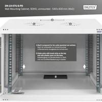 Digitus DN-19-07U-S-PD rack 7U Wandrek Grijs - thumbnail