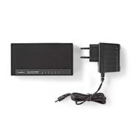 Nedis NSWH5P100BK Netwerkswitch 5 Poorten 1 Gbps Led-indicatielampjes - thumbnail