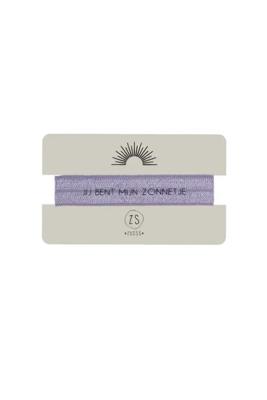 Zusss elastisch armbandje zonnetje lila Zusss elastisch armbandje zonnetje lila