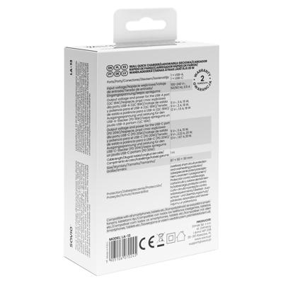 Savio LA-13 oplader voor mobiele apparatuur Universeel Wit AC Snel opladen Binnen