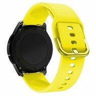 By Qubix - Siliconen Sportband - Geel - Compatible met Garmin Vivoactive 6 / Vivoactive 5 / Vivoactive 3 - Compatible Garmin bandje - Bandbreedte: 20mm - Bandbreedte: 22mm - thumbnail