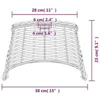 VidaXL Plafondlampenkap ø38x23 cm wicker wit - thumbnail