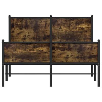 Bedframe hoofd- en voeteneinde metaal gerookt eiken 120x200 cm Bedframe hoofd- en voeteneinde metaal gerookt eiken 120x200 cm