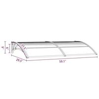 VidaXL Deurluifel 150x75 cm polycarbonaat zwart en transparant - thumbnail