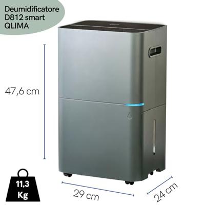 Qlima D 812 Smart Luchtontvochtiger Grijs