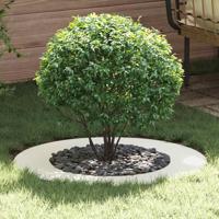 VidaXL Geschikt voor platte boomring wit ø50 / 80 cm staal - thumbnail