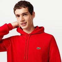Lacoste Basic Hoodie Heren Rood - Maat XS - Kleur: Rood | Soccerfanshop - thumbnail