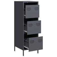 Hoge kast 39x35x103,5 cm staal antracietkleurig - thumbnail