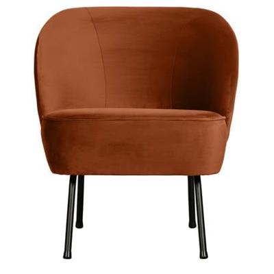 WOOOD Fauteuil 'Vogue' Velvet, kleur Roestbruin