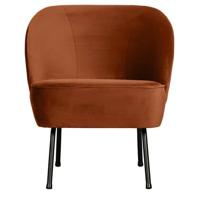 WOOOD Fauteuil 'Vogue' Velvet, kleur Roestbruin - thumbnail