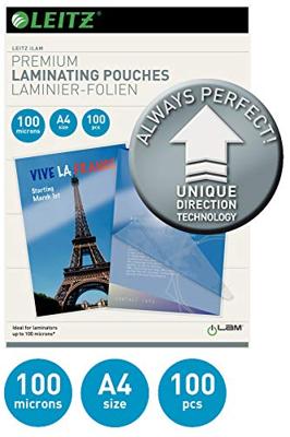 Leitz Lamineerfolie DIN A4 100 micron glanzend 100 stuk(s) - thumbnail