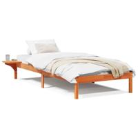 Bedframe met nachttafels Bruin 100 x 200 cm Wasbruin - thumbnail