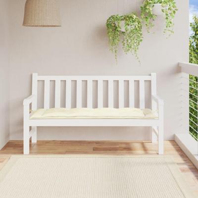 VidaXL Tuinbankkussen 150x50x7 cm oxford stof crèmewit