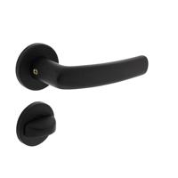 Deurkruk Denham op rozet ø50x7 mm + 7mm nokken met WC-sluiting 8mm zwart - thumbnail
