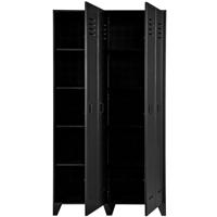 WOOOD Lockerkast 'Stijn' 2-deurs, kleur Zwart - thumbnail