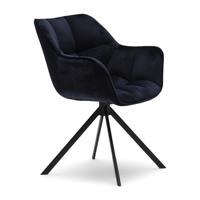 Rivièra Maison Eetkamerstoel 'Carnaby' Velvet III, kleur Indigo - thumbnail