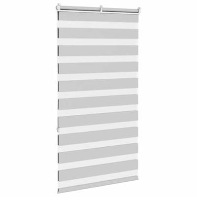 VidaXL Zebra rolgordijn 80x150 cm stofbreedte 75,9 cm lichtgrijs VidaXL Zebra rolgordijn 80x150 cm stofbreedte 75,9 cm lichtgrijs