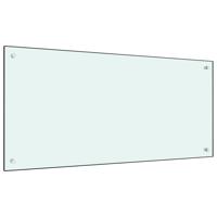 VidaXL Spatscherm keuken 100x50 cm gehard glas wit - thumbnail