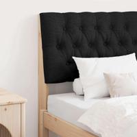 Gestoffeerd hoofdbord Zwart 80 cm Massief grenenhout - thumbnail