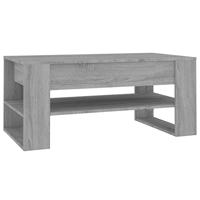 Salontafel 102x55x45 cm bewerkt hout grijs sonoma eikenkleurig - thumbnail