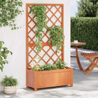 VidaXL Latwerkplantenbak 70x30x135 cm massief vurenhout bruin - thumbnail