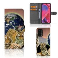 OPPO A54 5G | A74 5G | A93 5G | Telefoonhoesje | Met pasjeshouder | Roofdieren - thumbnail