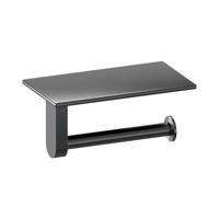 Toiletrolhouder Brauer Gunmetal Edition Met Planchet Gunmetal Geborsteld PVD - thumbnail