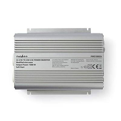 Stroomomvormer Gemodificeerde Sinusgolf | 24 V DC - 230 V AC | 1000 W | 2x Schuko-Uitgang Stroomomvormer Gemodificeerde Sinusgolf | 24 V DC - 230 V AC | 1000 W | 2x Schuko-Uitgang