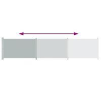 Tuinscherm uittrekbaar 140x600 cm grijs - thumbnail