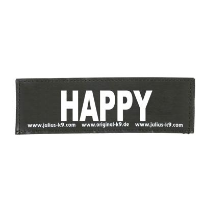 Julius-K9 tekstlabel Happy 11 x 3 cm Julius-K9 tekstlabel Happy 11 x 3 cm