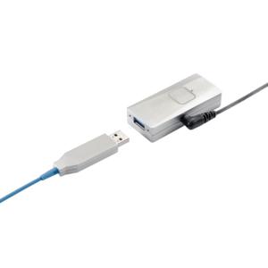 LogiLink CU0101 USB-kabel USB 3.2 Gen1 (USB 3.0 / USB 3.1 Gen1) USB-A stekker, USB-A stekker 10.00 m Blauw Actief met signaalversterking