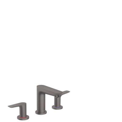 Wastafelmengkraan Talis E HansGrohe 3-Gats Met Trekwaste Geborsteld Zwart Chroom