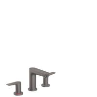 Wastafelmengkraan Talis E HansGrohe 3-Gats Met Trekwaste Geborsteld Zwart Chroom - thumbnail