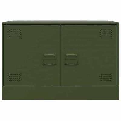 Tv-meubel 67x39x44 cm staal olijfgroen