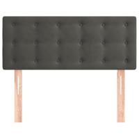 Hoofdbord 80x5x78/88 cm fluweel donkergrijs - thumbnail