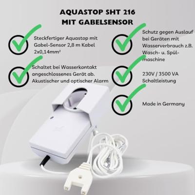 Schabus 300260 Aquastopp SHT 216 Watermelder Met externe sensor werkt op het lichtnet - thumbnail