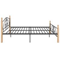 vidaXL Bedframe metaal zwart 180x200 cm - thumbnail