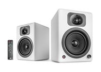 wavemaster TWO NEO soft white – luidsprekersysteem (60 Watt) met Bluetooth streaming, digitale poorten en IR-afstandsbediening actieve boxen gebruik voor TV/tablet/smartphone, mat wit (66366) - thumbnail