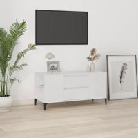 Tv-meubel 102x44,5x50 cm bewerkt hout wit - thumbnail