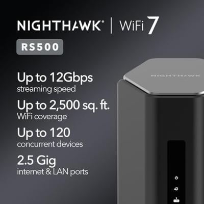 NETGEAR NETGEAR® Nighthawk® RS500 WiFi 7 Router WiFi-router 2.4 GHz, 5 GHz, 6 GHz