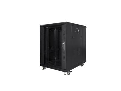Lanberg FF01-6815-12B rack 15U Vrijstaande rek Zwart Lanberg FF01-6815-12B rack 15U Vrijstaande rek Zwart