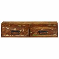 Tv-meubel wandmontage 80x30x19 cm massief gerecycled hout - thumbnail